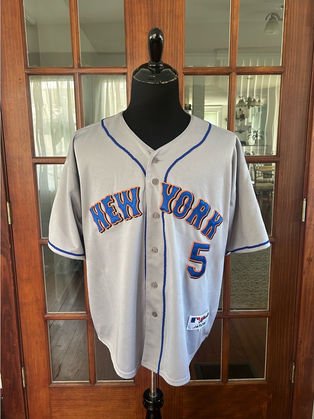 Majestic New York Mets David Wright #5 Jersey Men Embroidered Size 50 2009
